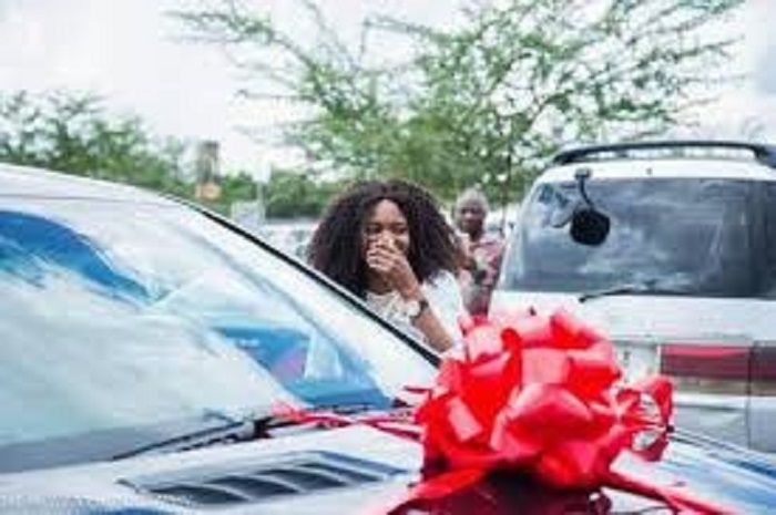 STOPILA SUNZU SUPRISES WIFE WITH HER DREAM CAR (See Photos)
