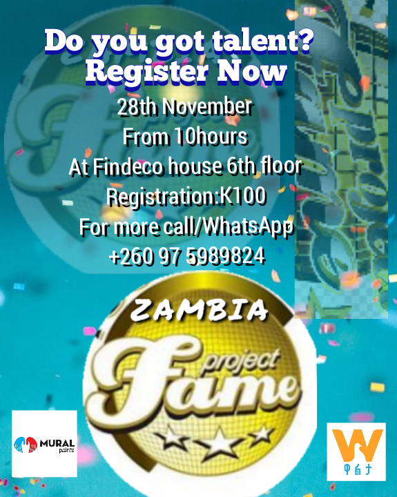 First ever Zambia project Fame organized by Mural trade| Register Now & Win Big!